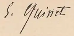 Signature de Edgar Quinet