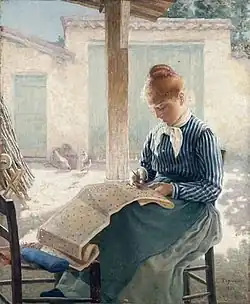 La Dentellière (1889), huile sur toile. Nemours, Château-Musée, Inv. 1901.24.1.