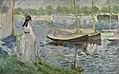Sur les berges de la Seine, 1874, 62&nbsp;×&nbsp;103&nbsp;cm, Londres, Collection Christabel Lady Aberconway