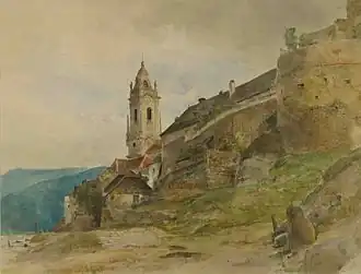 Eduard Peithner von Lichtenfels Vue de Dürnstein 1885