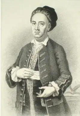 Edward Cave, gravure d'Edward Scriven d'après un tableau de Francis Kyte (en), c. 1740.