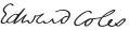 Signature de Edward Coles