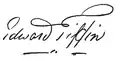 Signature de Edward Tiffin