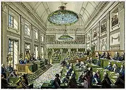 Certains moments de l'histoire des Pays-Bas (ici, la première assemblée nationale batave (1796)