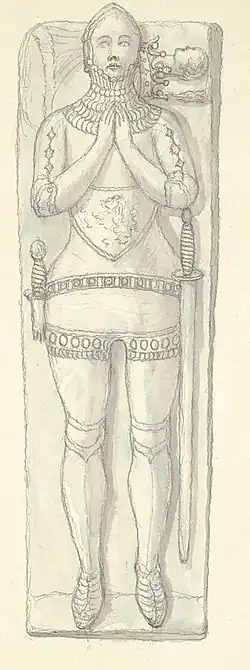 Gisant d'un guerrier 1796.