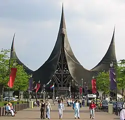 Entrée du parc de loisirs Efteling (Brabant-Septentrional). Il est, avec 5 millions de visiteurs annuels, l'un des premiers parcs d'attractions en Europe quant à la fréquentation.