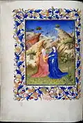 La Visitation, f29v, attribuée au Maître d'Egerton