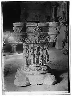 Les Fonts baptismaux en 1919.