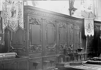 Les stalles en 1914.