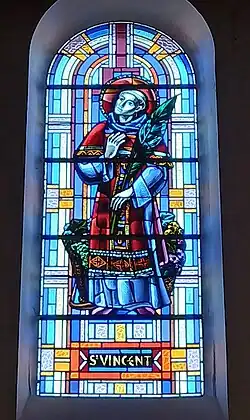 Vitrail de saint Vincent.
