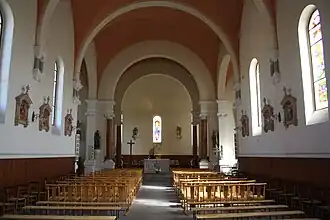 Vue intérieure de l'église.