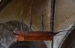 Ex-voto dans l'église Saint-Suliac de Saint-Suliac.