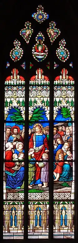 Vitrail : Jésus et les enfants