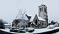 Église Saint-Pierre enneigée.
