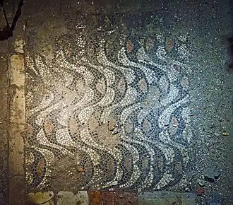 Mosaïque de la première église romane du IXe siècle