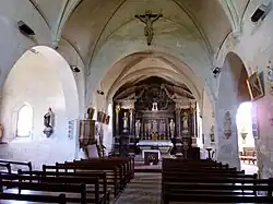 Vue générale intérieure de l'église.