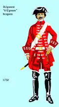 régiment des dragons d'Egmont de 1750 à 1757