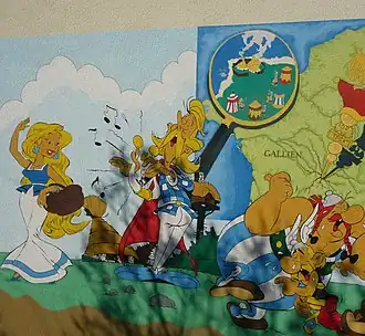 Falbala (à gauche). Fresque à Ludwigshafen, en Allemagne.