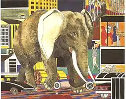 Éléphant dans la circulation