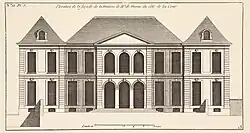 Elévation de la façade de l'hôtel particulier Moras