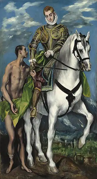 El Greco, Saint Martin et le Mendiant, vers 1597-1599.