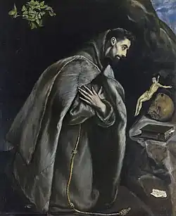 Saint François priant devant le crucifix, Le Greco