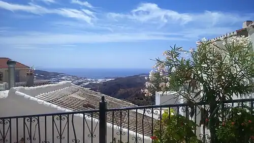 La Méditerranée vue depuis le quartier du Castillo au village de Lújar