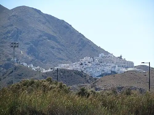 Mojacar Pueblo en 2011,vu depuis le S-O