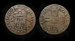 Monnaie liégeoise du Prince Évêque Jean-Louis d'Elderen.