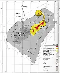 plan de l'île et des sites.