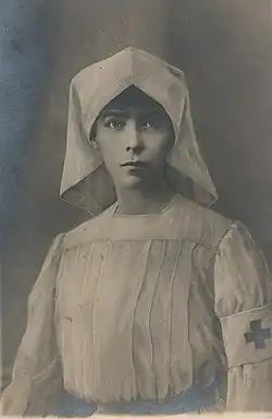 Élisabeth durant la Première Guerre mondiale.