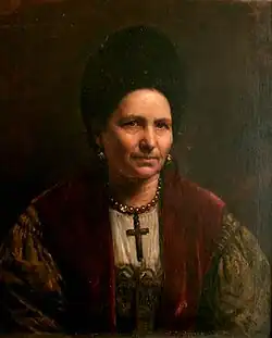 Elisabeth Strempel - «Portrait de la vieille dame en tenue traditionnelle»