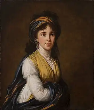 Portrait de la princesse Belozersky, par Élisabeth Vigée Le Brun, en 1798.