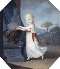 Marie-Isabelle de Naples et de Sicile (1793-1801), miniature de peintre inconnu.