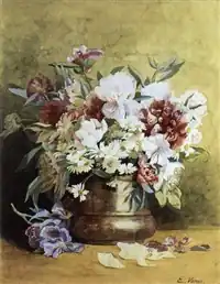 Bouquet de pivoines, aquarelle 72&nbsp;×&nbsp;54&nbsp;cm.