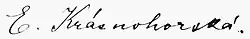 signature d'Eliška Krásnohorská