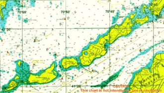Carte des Elizabeth Islands.