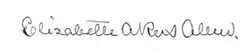 signature d'Elizabeth Akers Allen