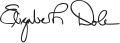Signature de Elizabeth Dole