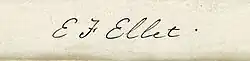 signature d'Elizabeth F. Ellet