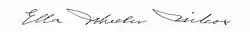 signature d'Ella Wheeler Wilcox