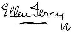signature d'Ellen Terry
