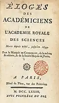 Éloges des Académiciens par Condorcet, 1773