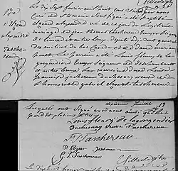 Acte de baptême d'Elzeard Alexandre Taschereau. 17 février 1820. Paroisse Sainte-Marie de la ville de Sainte-Marie-de-Beauce.