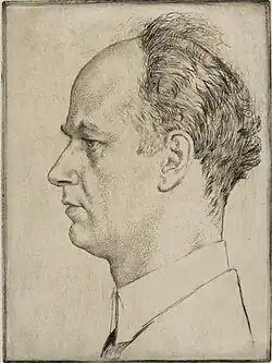 Portrait Wilhelm Furtwängler de Wilhelm Furtwängler vu de profil
