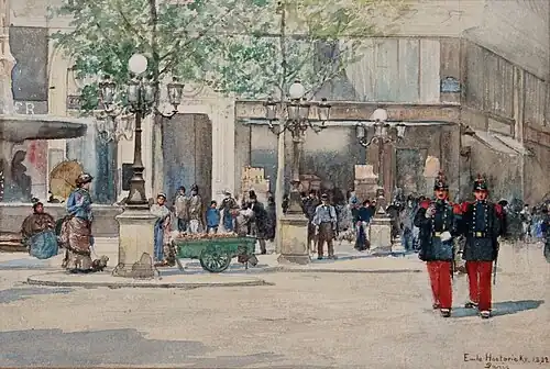 La Place du Théâtre Français à Paris (1882).