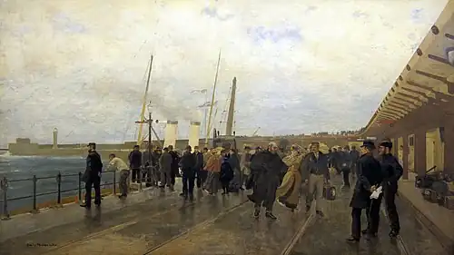 Arrivée de la malle à Douvres (1882).
