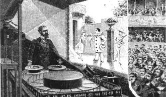 Projection par Émile Reynaud du Praxinoscope.