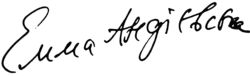 signature d'Emma Andiyevska