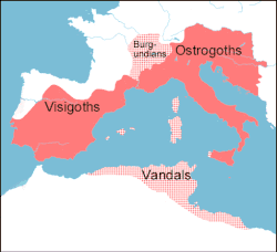 empire de Théodoric en 523